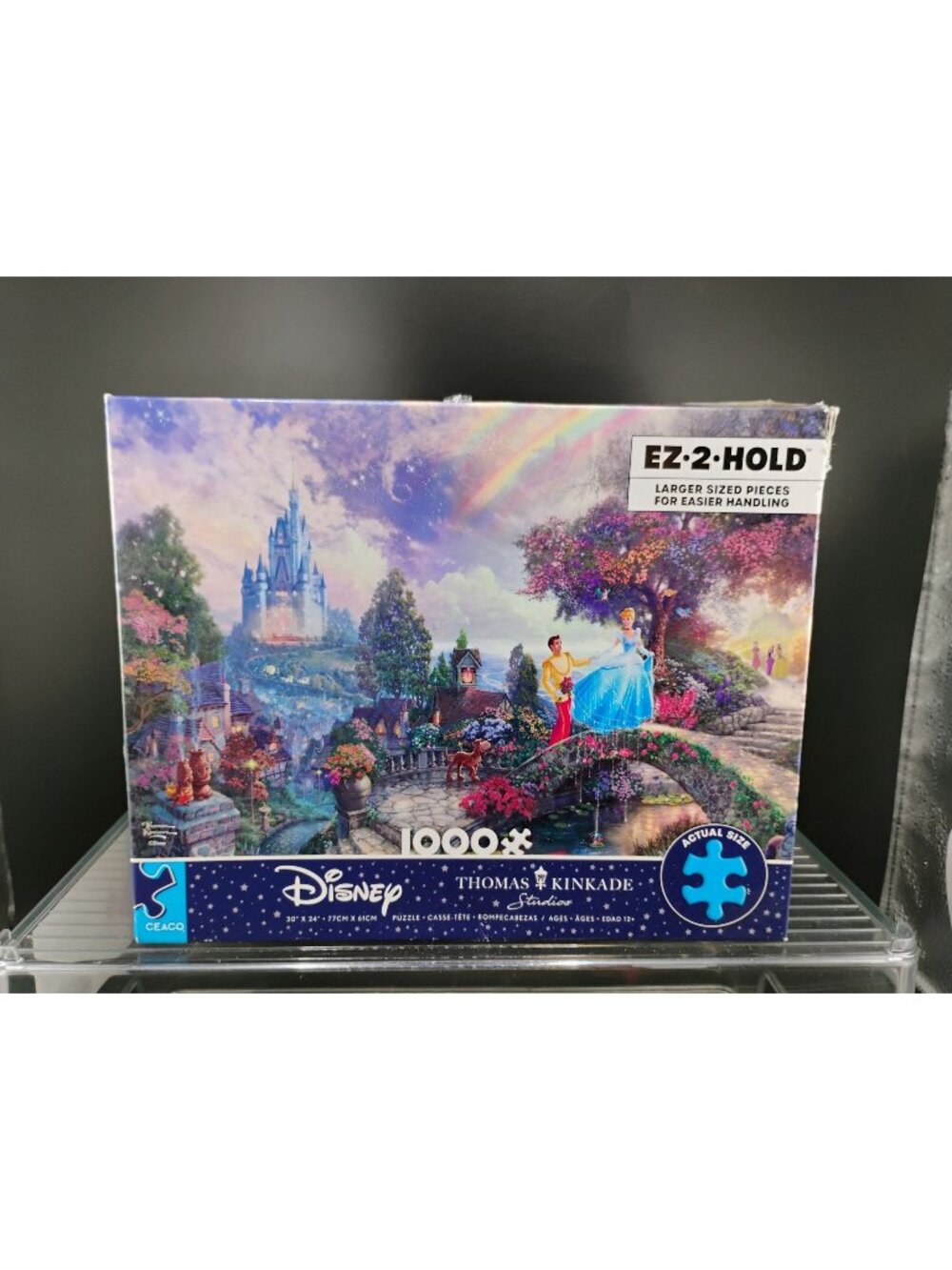 Disney Thomas Kinkade 1000-Piece Puzzle Cinderella Castle Scene